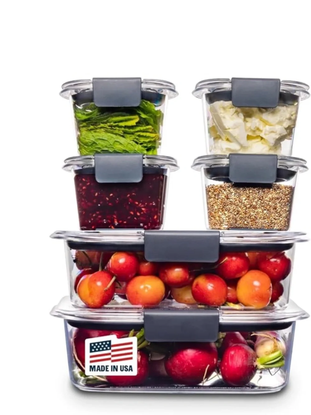 NEW Rubbermaid Brilliance BPA-Free Food Storage Containers, 24-Piece Set